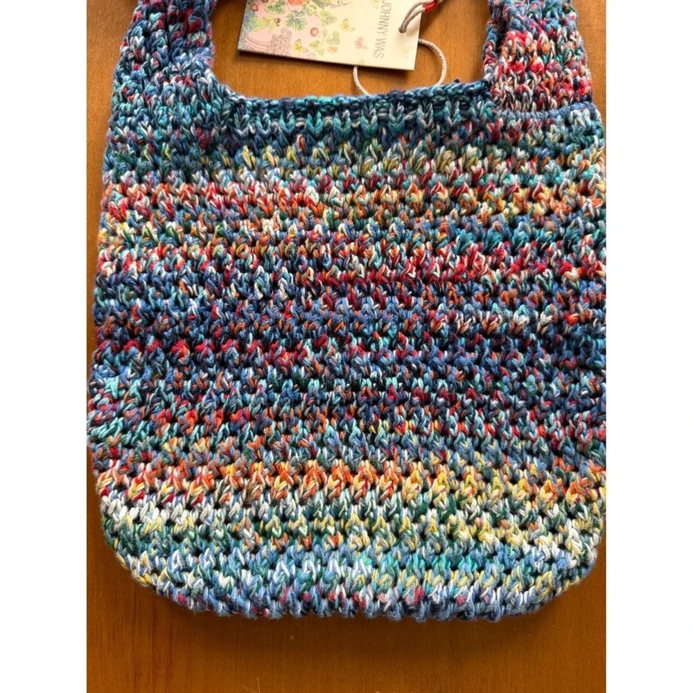 Johnny Was NWT Multicolor NAHAL CROCHET BAG‎ NWT 100% Cotton Boho